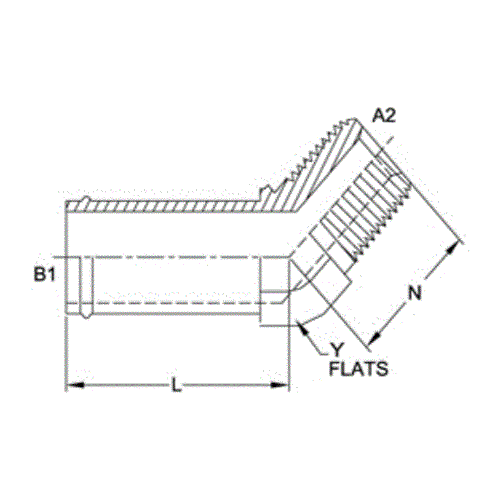 04HB-02MP 45? ELBOW FORGED