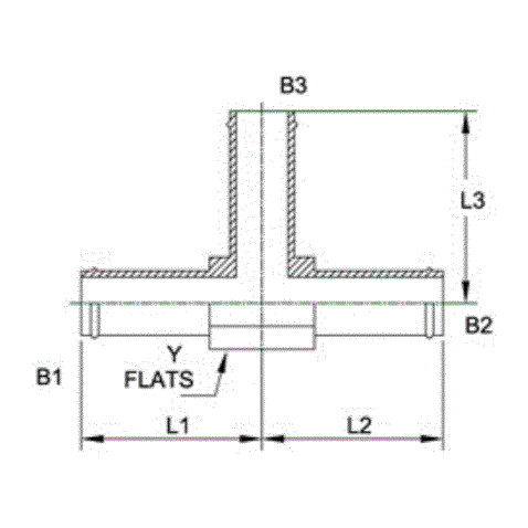 06HB-06HB-06HB TEE FORGED