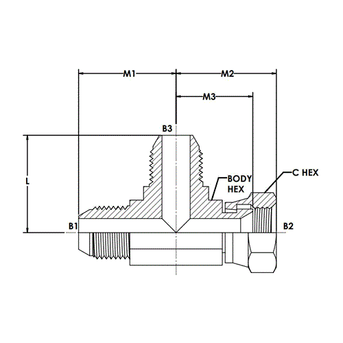 04MJIS-04FJISS-04MJIS TEE.  SWIVEL RUN T