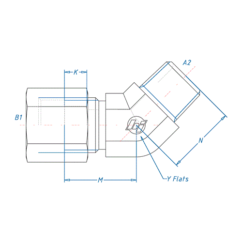 06BT-06MP 45? ELBOW STNLS