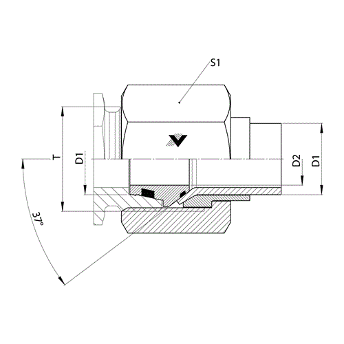 L06 METRIC TUBE NUT FOR 37 DEGREE FLARE