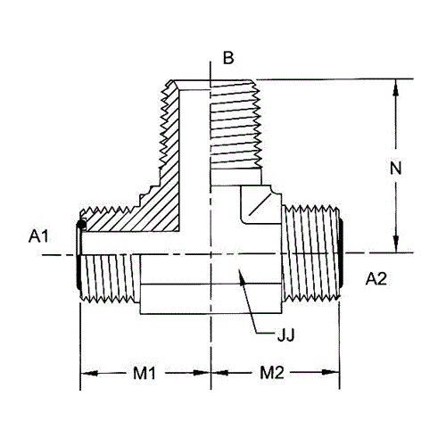 12MFS-12MFS-12MP BRANCH TEE FORGED