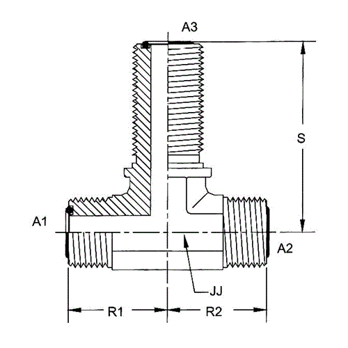 04MFS-04MFS-04MFS BULKHEAD BRANCH TEE FO