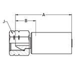 FEMALE58DEG.CONE-SWIVEL  SS