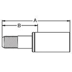 MALE MP 1" LONG TUBE 4.725"