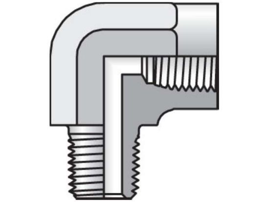 Picture of 3/8 CD-SS BP - Pipe & Port 90° Elbow CD