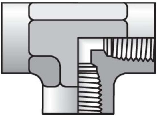 Picture of 3/4 MMO-B BP - Pipe & Port Tee MMO
