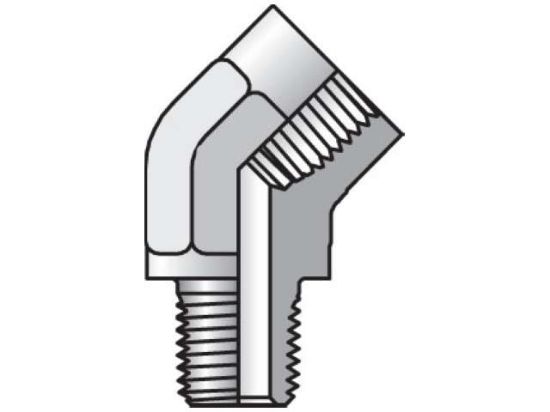 Picture of 1/4 CD45-B BP - Pipe & Port 45° Elbow CD45