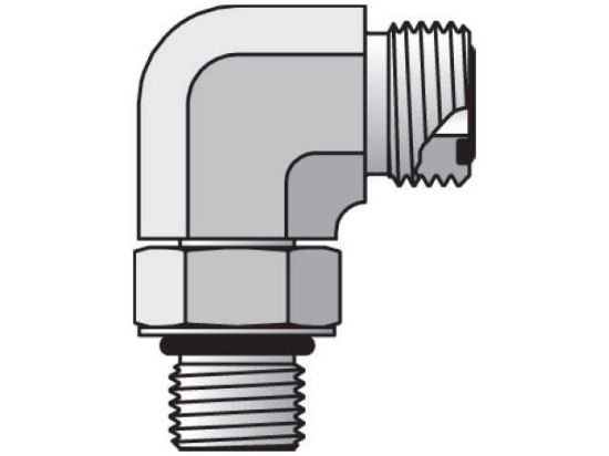 Picture of 16 C5L-SS - Seal-Lok ORFS 90° Elbow C5OLO