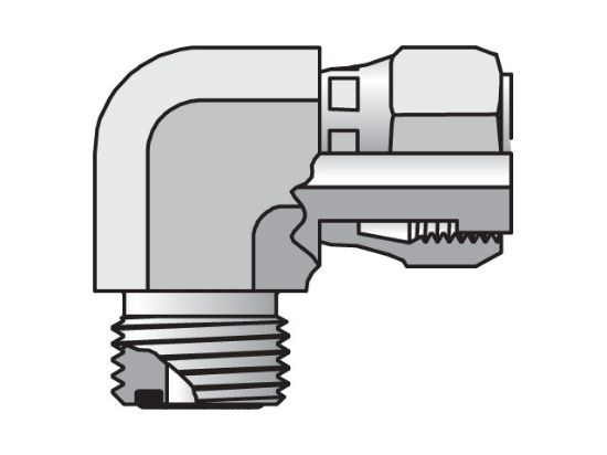 Picture of 8 C6L-SS - Seal-Lok ORFS 90° Elbow C6LO