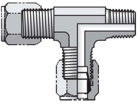 Picture of 8-8-8 RU-S - Ferulok Tee RBU