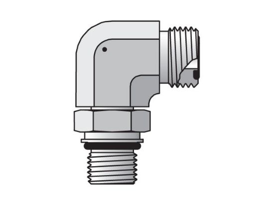 Picture of 8M18C87MLS - Seal-Lok ORFS 90° Elbow C87OMLO