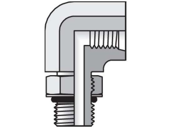 Picture of 6 AEG5-S - Pipe & Port 90° Elbow AOEG5