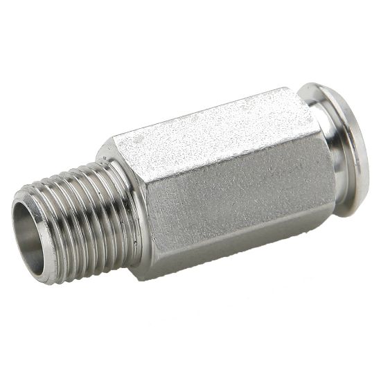 Picture of 391PSS-4-2 - Chrome plated brass couplers for thermoplastic and soft metal tubing, Poly-tite