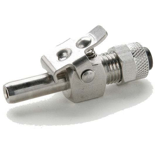 Picture of 393PSS-4-4 - Chrome plated brass couplers for thermoplastic and soft metal tubing, Poly-tite