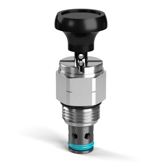 Picture of DL081K - 2 Position, 2 Way Normally Closed Poppet Type Manual Valve