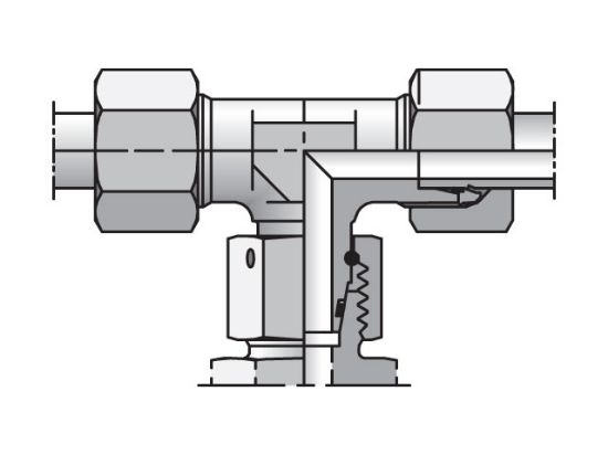 Picture of ET08ZL71 - EO/EO-2 Tee, Swivel Nut Branch - ET