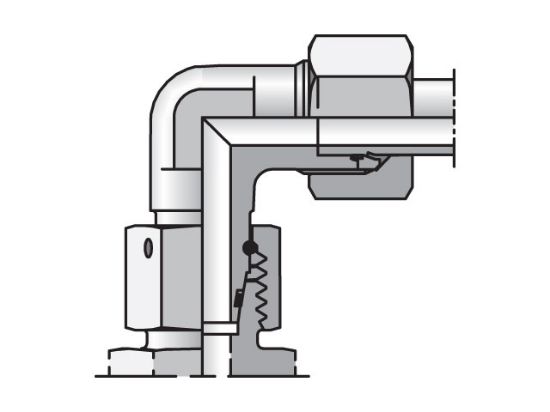 Picture of EW08SCF - EO/EO-2 90° Elbow, Swivel Nut - EW