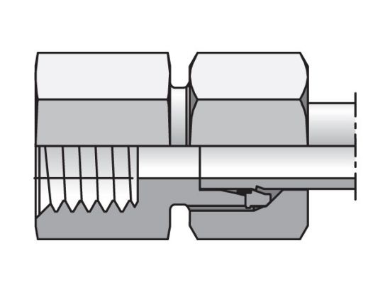 Picture of GAI08LR1/2CF - EO/EO-2 Straight, Female Connector - GAI-R