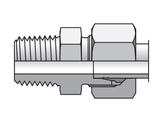 Picture of GE04LLRMS - EO/EO-2 Straight, Male Connector - GE-R