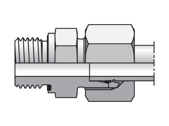 Picture of GE06LR1/4EDCF - EO/EO-2 Straight, Male Connector - GE-R-ED