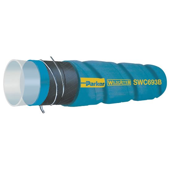 Picture of SWC693B-3000 - WILDCATTER® UHMWPE CORRUGATED CHEMICAL SUCTION HOSE