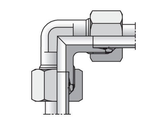 Picture of W04LLCF - EO/EO-2 90° Elbow, Union - W